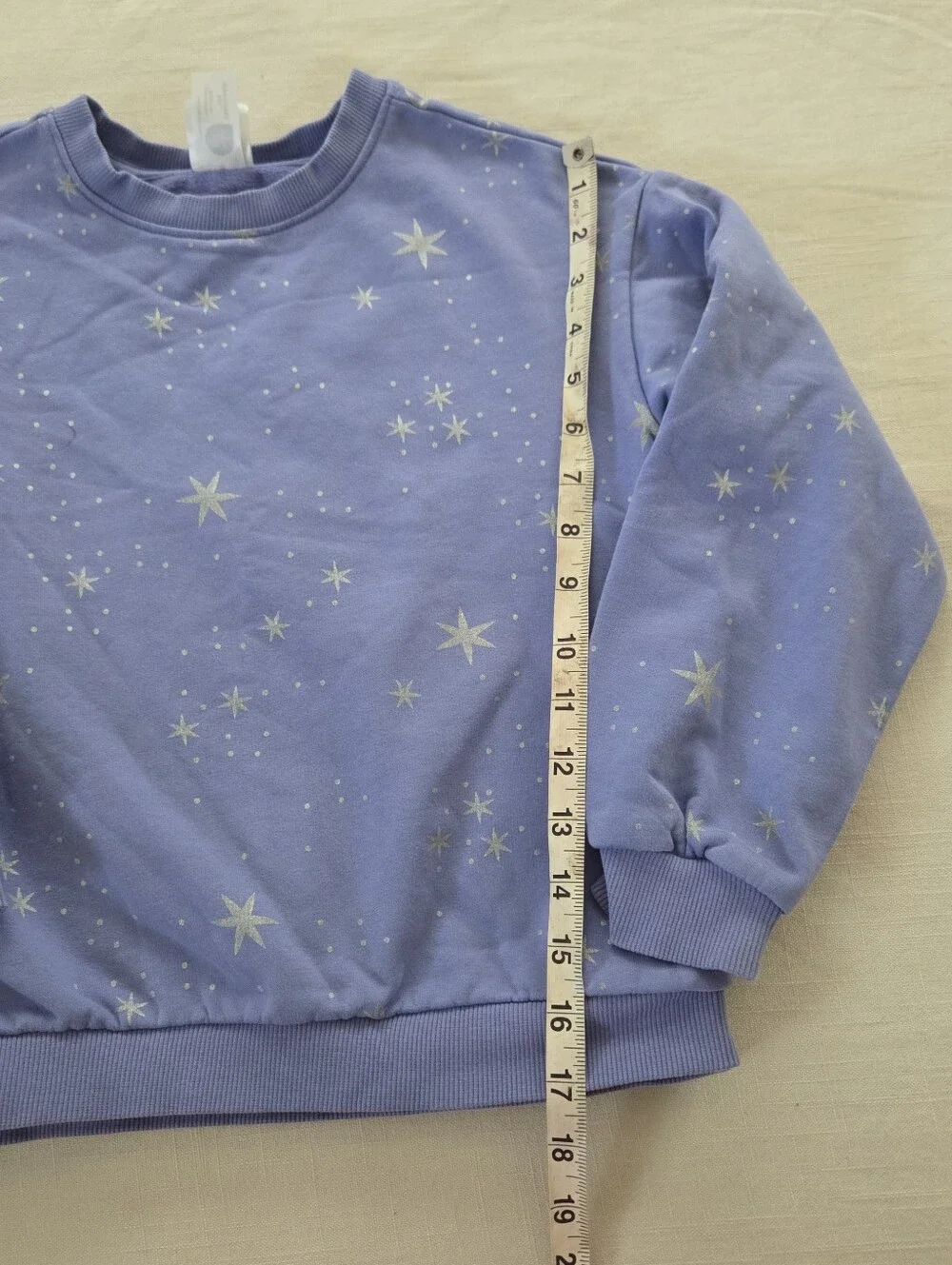 Hanna Andersson Lavender Star Crewneck Sweatshirt Kids 8